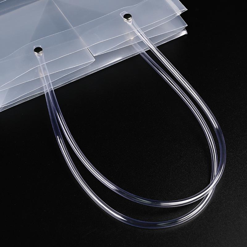 In Stock: Frosted PVC Transparent Tote Bag for Gifts and Souvenirs, Ideal for Christmas and Weddings