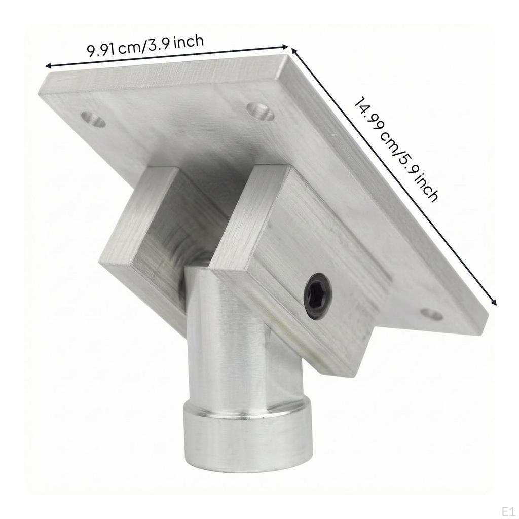Steel Pole Ceiling Mount Slanted Socket Dance Rectangular Base Plate Mounting Fixture