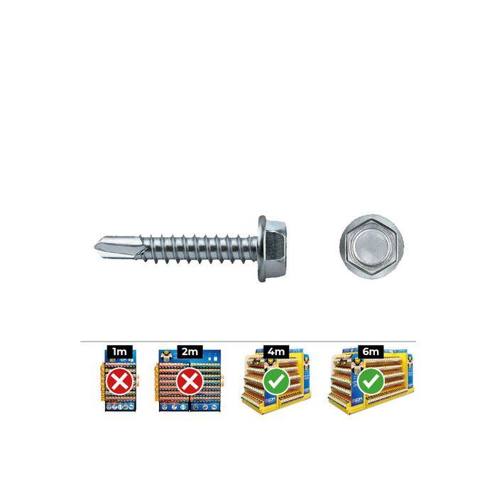 Wkręt samowiercący sześciokątny - CELO - 7504K - 4,8x25 mm - Cynkowany - Zestaw 250 sztuk