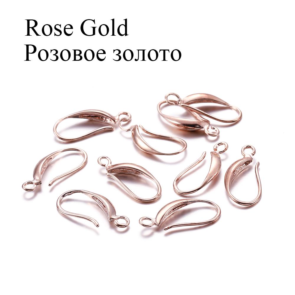 12pcs/lot 17*8mm Copper French Earring Hooks Charms Earrings Hook Clasps DIY For Jewelry Making Findings Accessories Supplies