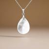 High quality hot selling natural crystal stone water drop pendant necklace jewelry simple fashion necklace merchandise jewelry
