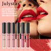 JULYSTAR Professional Soft Matte Lip Cream Set 6 Pieces Long-Lasting Waterproof Velvety Liquid Lipstick Nude Red Lip Makeup Gift Box for Women