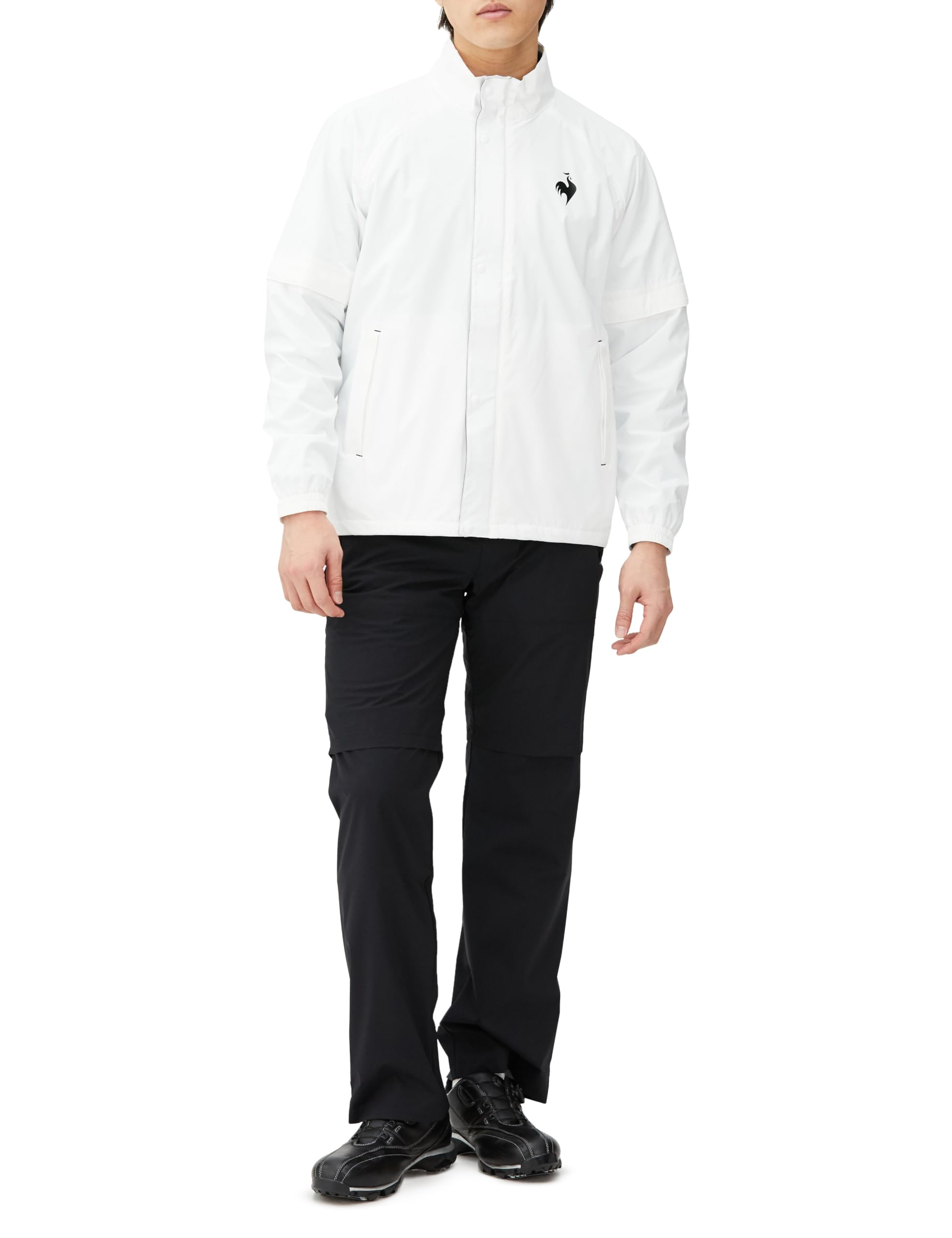 

Le Coq Sportif Golf QGMXJH10W Дождевик Эластичный Комплект Верх и Низ со Съемным Размером L Мужской (Ограниченный выпуск), Дышащий, Водоотталкивающий,