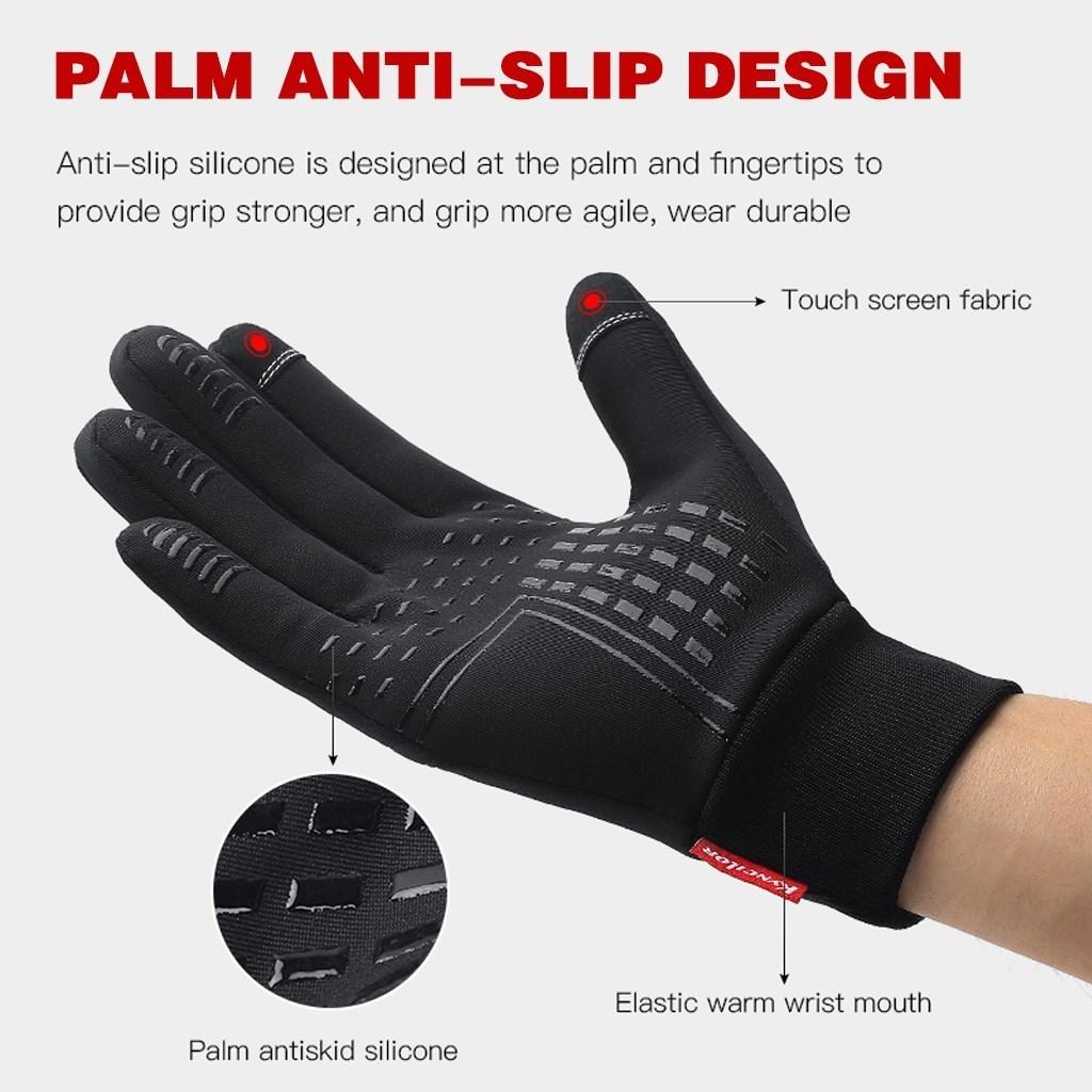Winter Bicycle Gloves Bicycle Touchscreen Full Finger Glove Water Repellent Wind Resistant for Outdoor Use Bike Skiing Riding