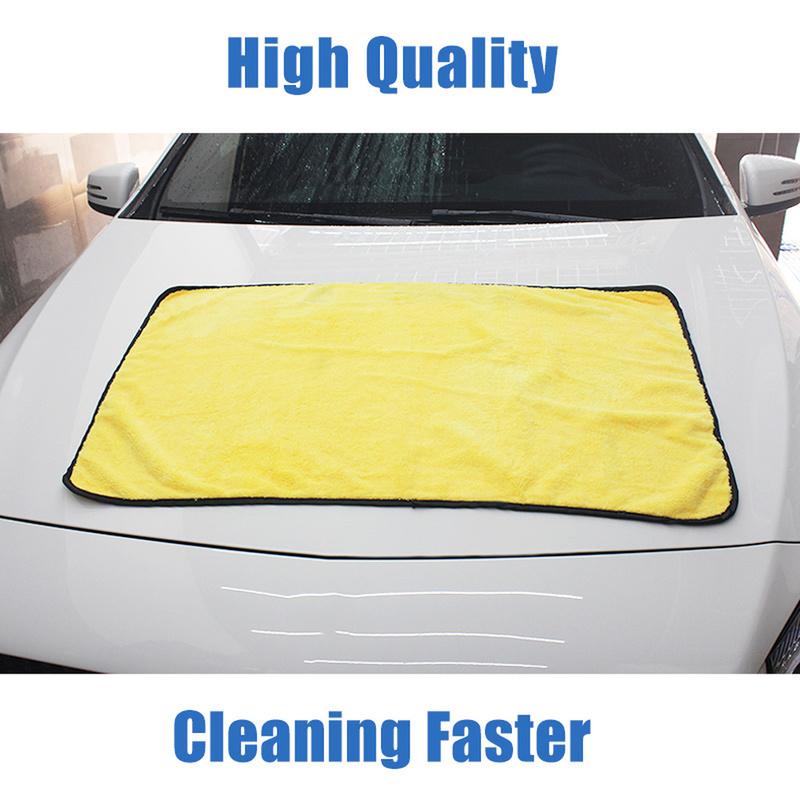 92*56//30*30cm Super Absorbent Car Wash Microfiber Towel Cleaning Drying Cloth Hemming Car Care Cloth Detailing Car Wash