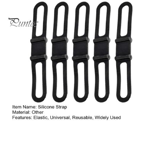 Bike Cable Management 5Pcs Flashlight Mount Silicone Straps High Elastic Reusable Flexible Vibrant Color Versatile Use Bicycle Bands Light Strap