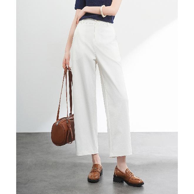 Women s Cropped Wide-Leg Pants 2026 Spring/Summer New Loose High-Waisted Straight-Leg Trousers S