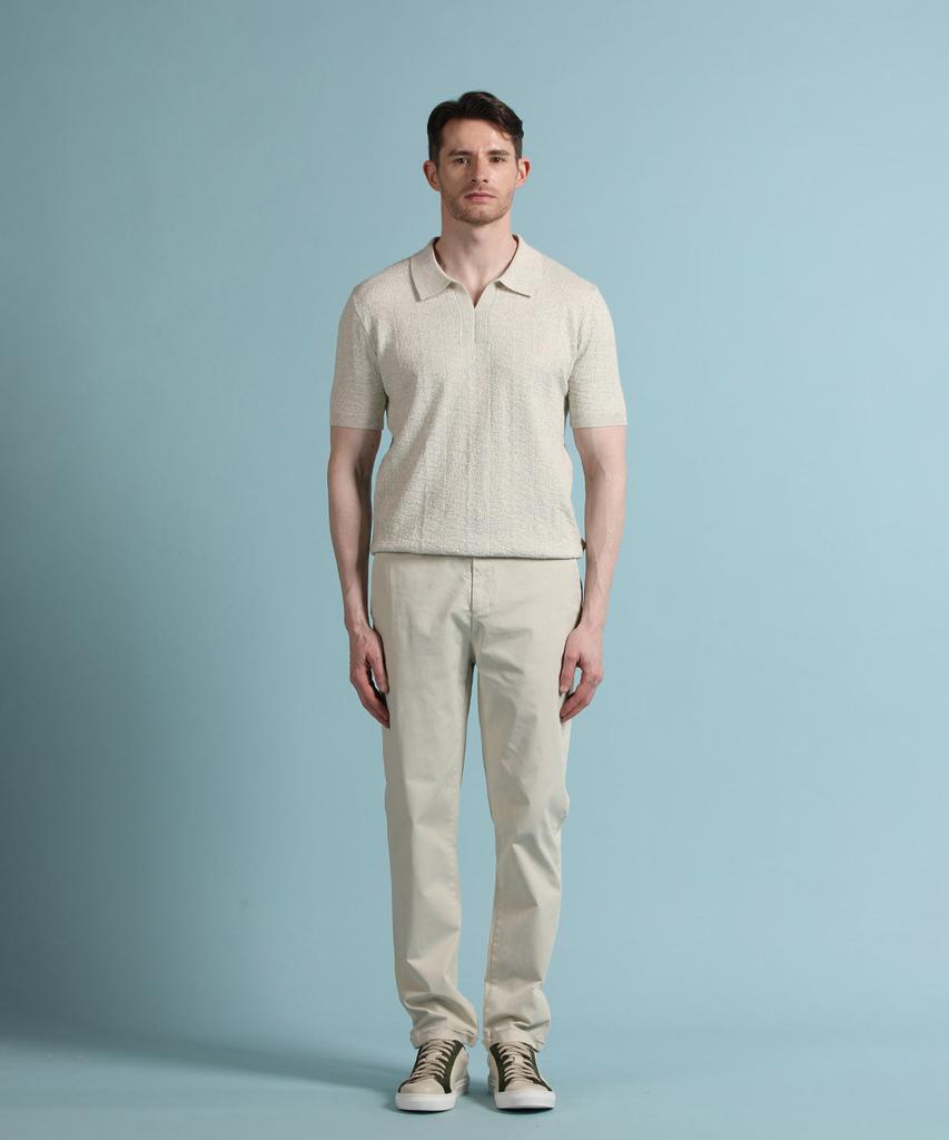 PANICALE Ivory Regular Slim Fit Twill Pants