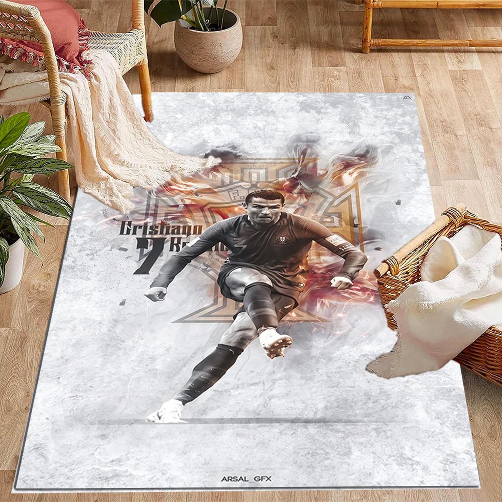 Football Players Action Carpet Suitable for Decorate Room Game Room Study Room Entryway Antislip Carpet Decorate Offices Spiritual Gift