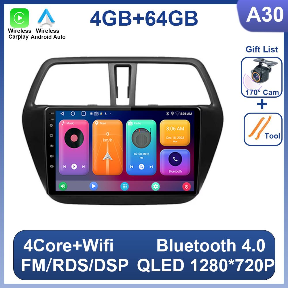 Stereo Head Unit For Suzuki SX4 S-Cross 2014-2017 Car Radio No 2 Din GPS Navigation Bluetooth 8 Core Intelligent System 5G Wifi