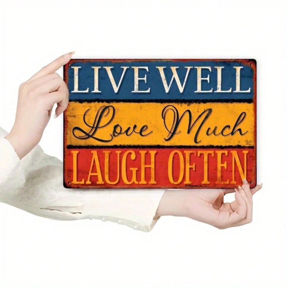 Vintage Metal Wall Art Plaque Retro Home Decor Sign 8x12 Inch Inspirational Quote Gift