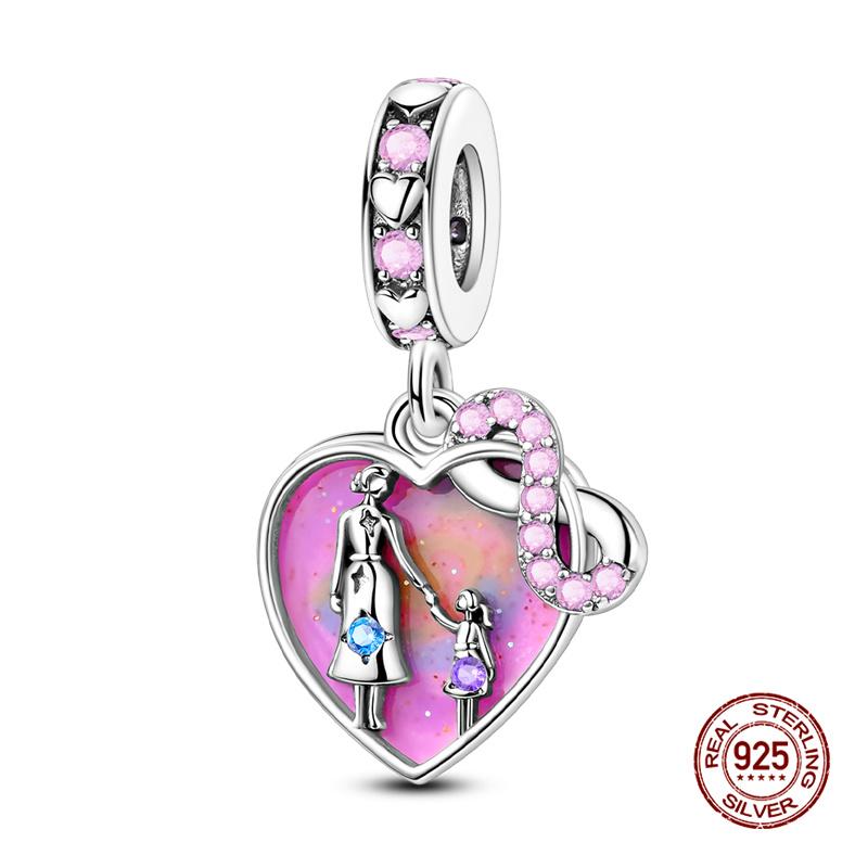 Original Charms Copper Mother'S Love Is Infinite Charms Beads Fits 3Mm Original Bracelet For Necklace Women Diy Jewelry Gift