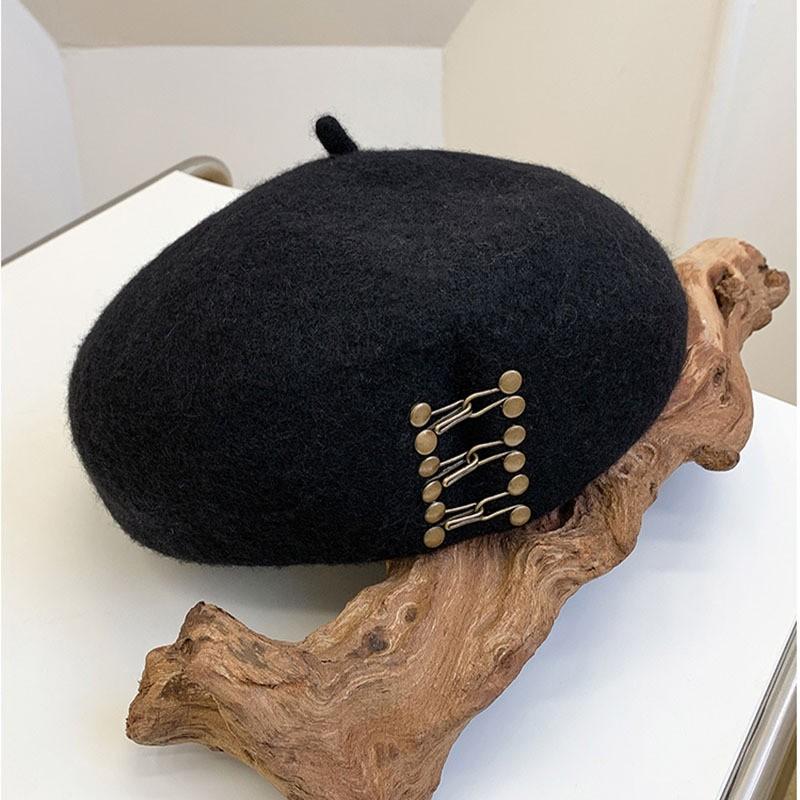 Women's Elegant Vintage French Style Winter Berets Classic and Plain Design for Fashion  for Ladies and Girls