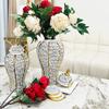 Ceramic Checkmate Jar Ginger Jar Porcelain Handicraft Flower Vase Storage Tank Gold Border Geometric Spot Vase Home Decoration
