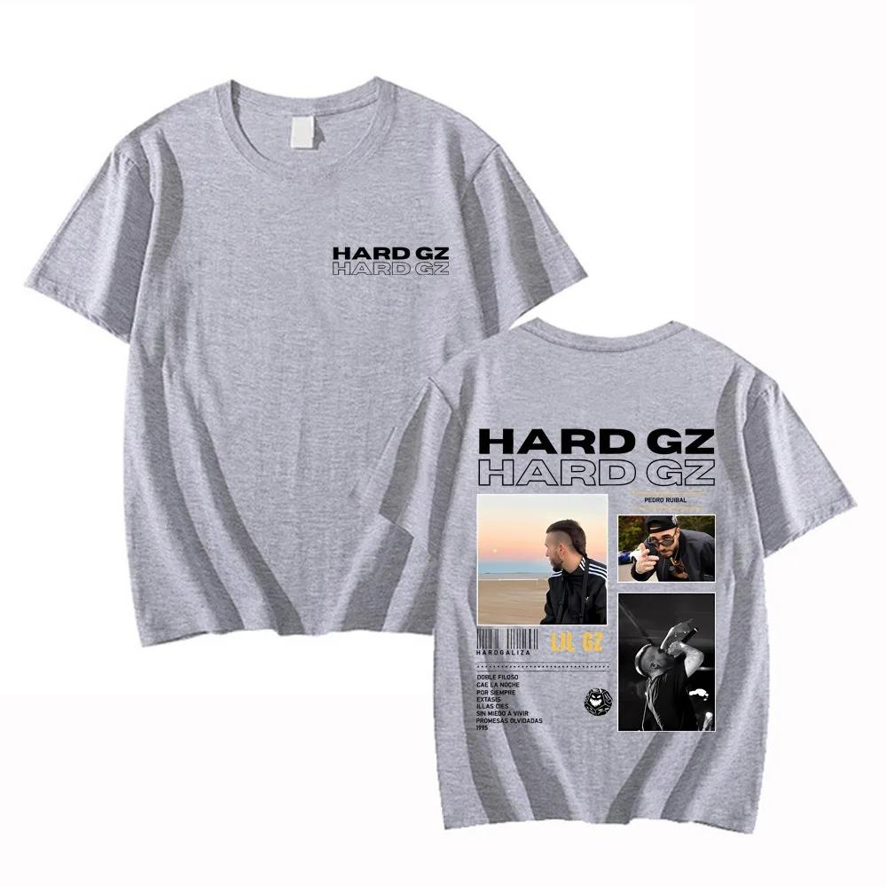 Rapper HARD GZ Tour 2026 Graphic T Shirt Men Hip Hop Fashion High Quality Cotton Short Sleeve T-shirts Vintage Tshirt Streetwear