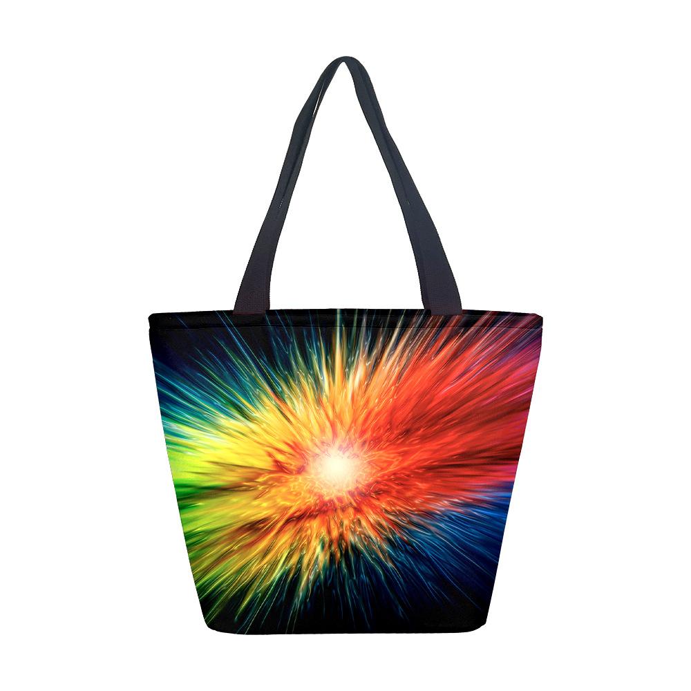 Borsa da donna senza tema Borsa a spalla da ragazza Borsa in tela stampata Tendenza moda Borsa tote di grande capacità