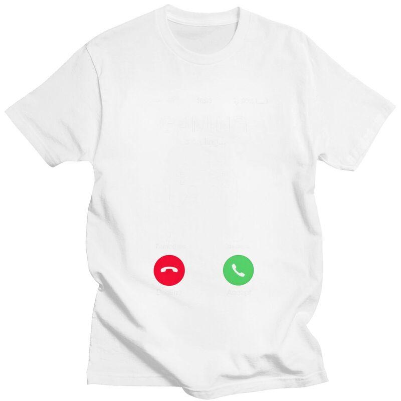 Gaming Is Calling T Shirt Unisex Short Sleeves Pure Cotton Tshirt Leisure Game Lover Tee Tops Fashion Tshirt For Husband Boyfriend