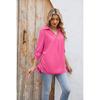 Spring Summer New Women's Solid Color Lapid Loose 3/4 Sleeve Chiffon Shirt Blouse Casual Top for Cross-border