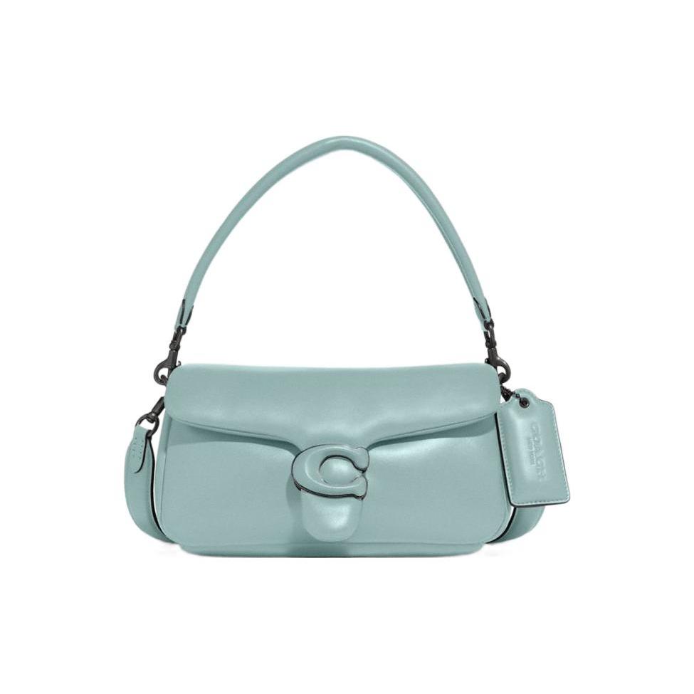New COACH Tabby Leather Cloud Bag, Crossbody Underarm Pillow Bag, Shoulder Bag Women's Mint Green C0772-V5AQU