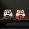 Handmade Zisha Lucky Lion Tea Pet Ornament