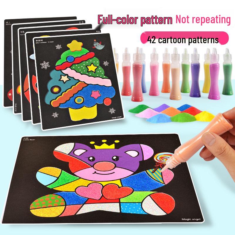 Children's DIY Sand Painting Kit: Educational Craft Toy for Boys and Girls