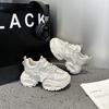 87581 Dad Shoes Women's Autumn New Breathable Versatile Dad Shoes Student Sports and Leisure Shoes