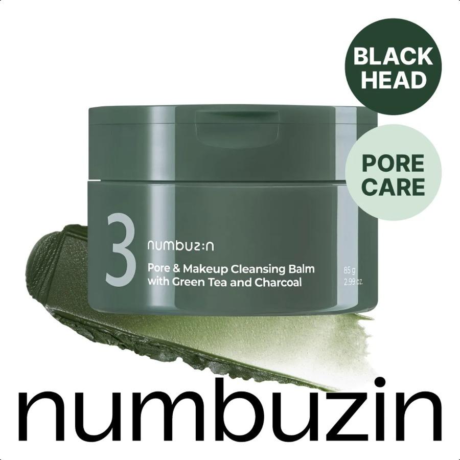 

numbuzin No. 3 Pore & Makeup Cleansing Balm with Green Tea and Charcoal 85g GreenTea and Charcoal85g