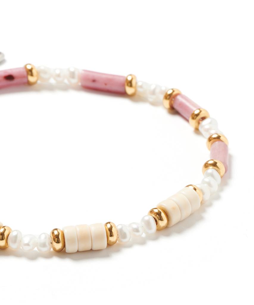 Polalita Pastel Mix Bead Bracelet (Plt-Br-032_Pk)