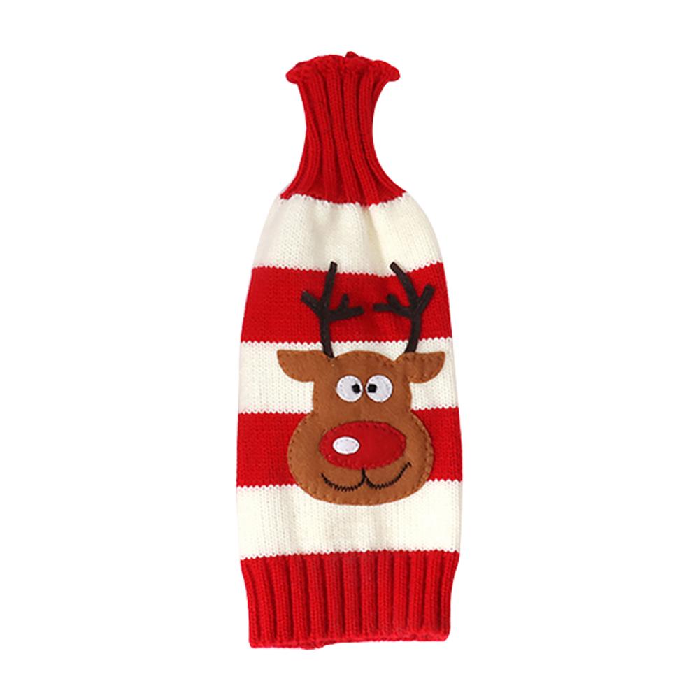 

Flannel Cup Cover Dinner Table Decorations Bottle Cover Bag Kitchen Supplies Champagne Bottle Coat for Xmas Home Christmas Props