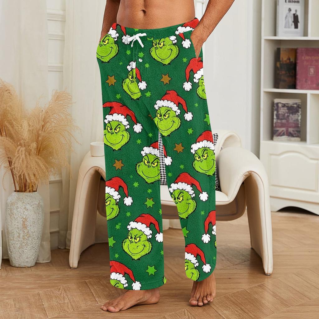 Men's Christmas Print Pants Cozy Sleep Pants