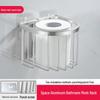Space Aluminum No-Drill Toilet Paper Holder with Shelf