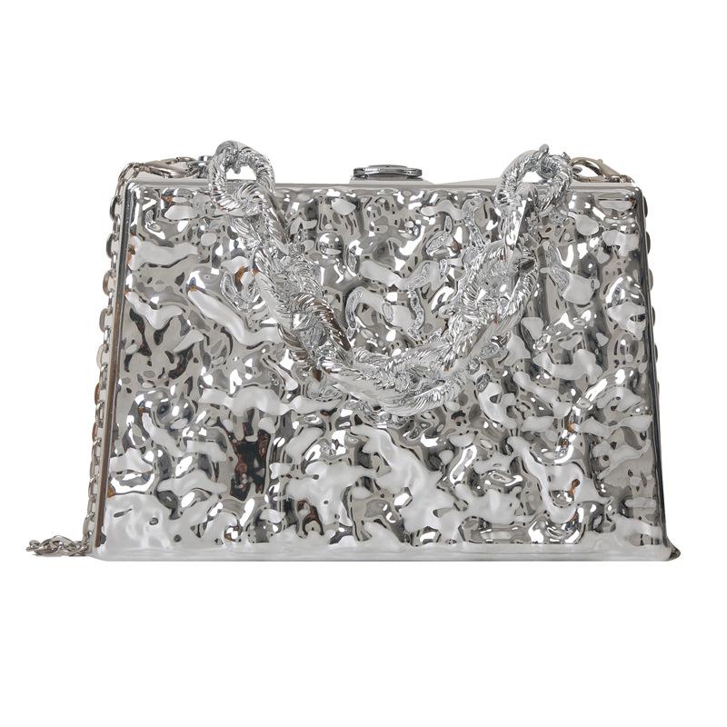 

Bags bag new 2025 European and American fashion ice crack personalized handbag women s acrylic messenger box bag