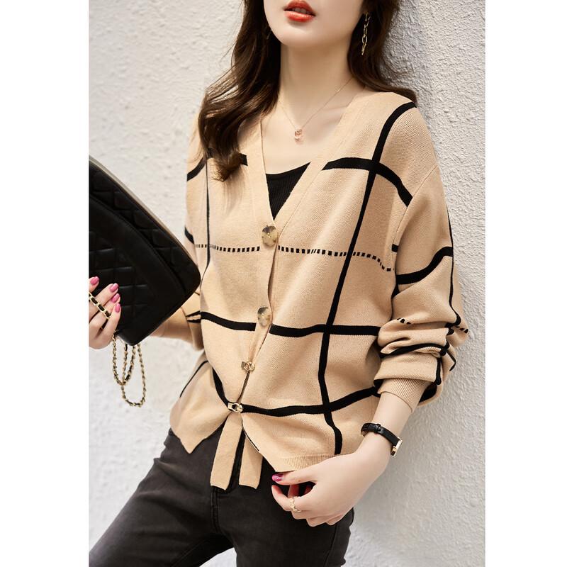 Firstview Women's V-Neck Knitted Cardigan