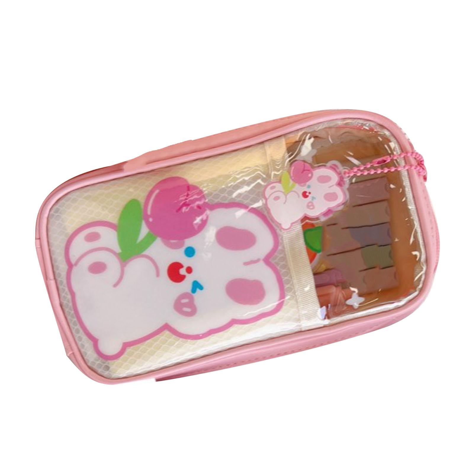 

Мультяшный пенал милый узор ПВХ прозрачный многослойный водонепроницаемый пенал для хранения карандашей коробка