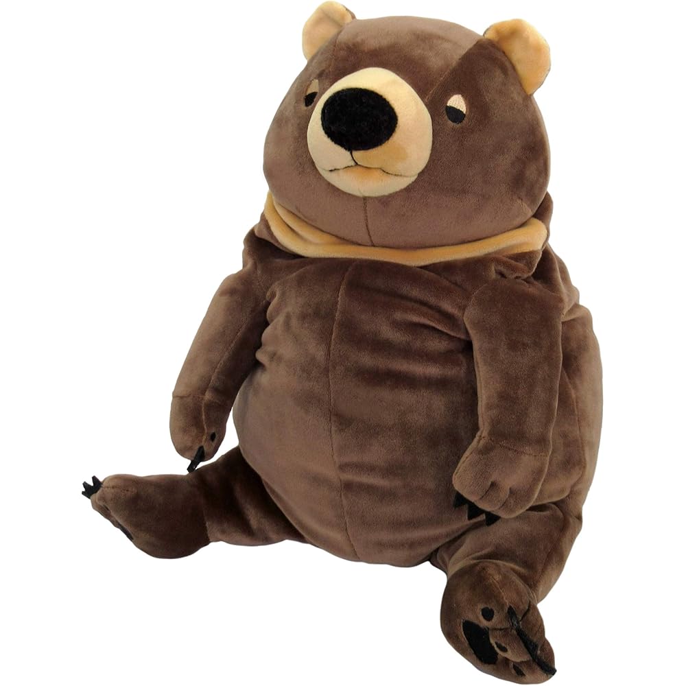Shinada Global Mochi Series Mochikuma Brown Plush Toy Bear 22x22x30cm Animal MOKW-0350B