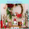 Wooden Claus Santa Sleigh Hangings Ornaments For Christmas Decor Celebration