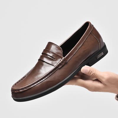 Mode Luxusmarke Handgefertigte Slipper Hombre Herren Business Flache Leder Schuhe Hochwertiges Echtes Leder Formelle Hochzeitsschuhe
