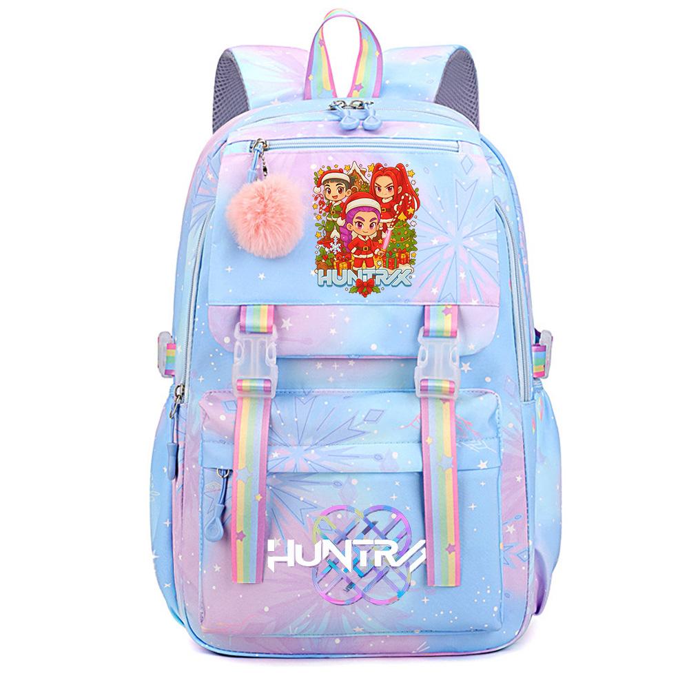 Christmas K-Pop Demon Hunters Printed Large Capacity Waterproof Backpack Teenger Student Girl Boy Schoolbag Bookbag Women Large Capacity Travel Bag