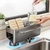 Carbon Steel Sink Storage Rack Punch Free Dishcloth Drying Rack Sink Drain Basket  Dish Soap