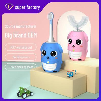 U-Shaped Waterproof Smart Electric Toothbrush for Kids - Hands-Free Automatic Design