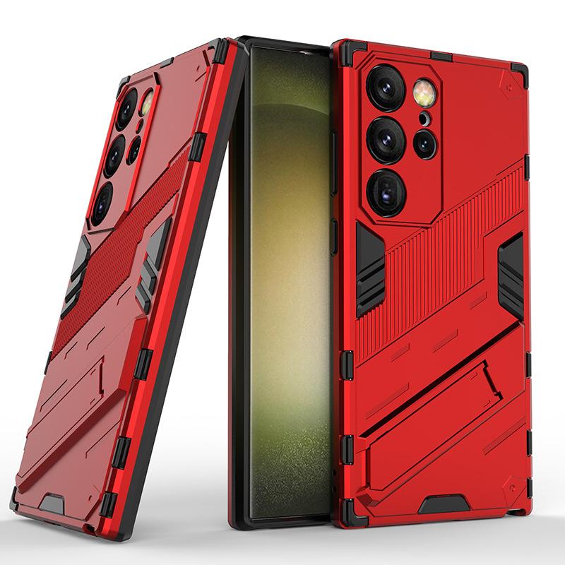 Applicable to Samsung S26Ultra punk phone case male S25Ultra bracket S24Ultra anti-drop protective case