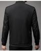 Autumn 2025 Men's Stand Collar Loose Fit Jacket - Urban Solid Color, Long Sleeve, Simple Style