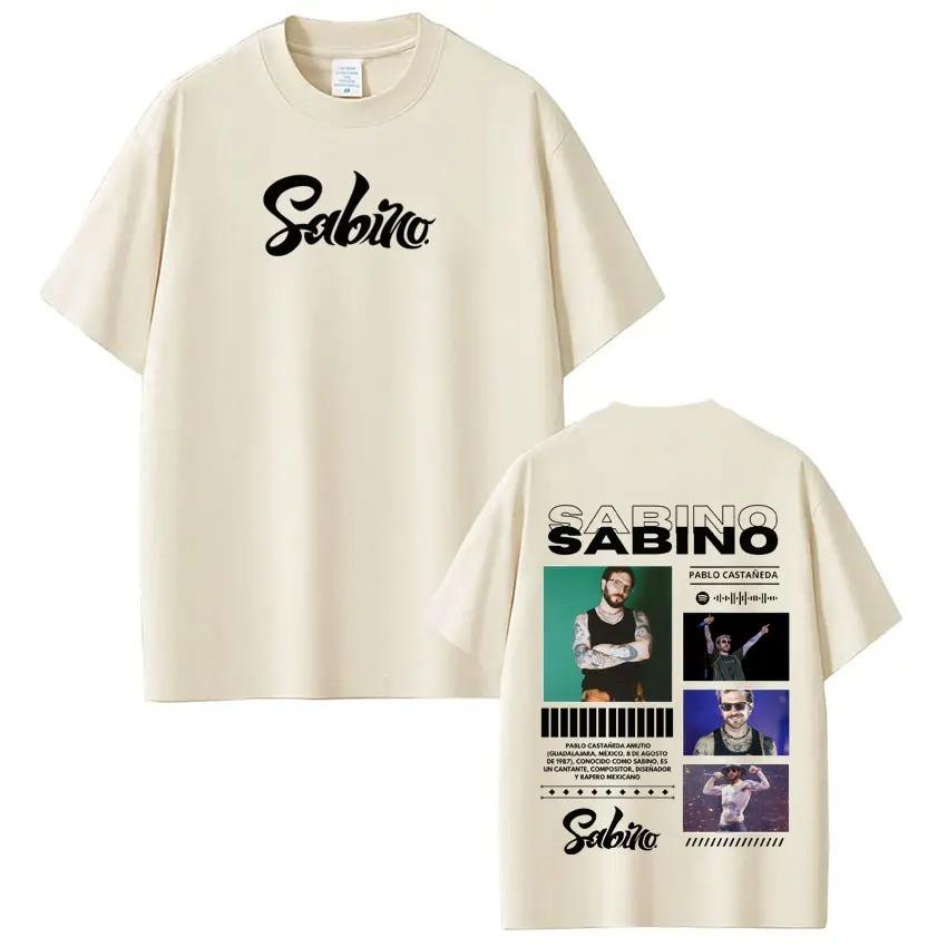 

Unisex Harajuku Style Fashion Short Sleeve Casual High Quality TShirt Rapper Sabino Album Tour Printed Women And Men TShirt S
