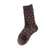 Polka Dot Wool Socks for Women In Autumn and Winter, Thickened Retro Mid-calf Pile Socks with Polka Dots