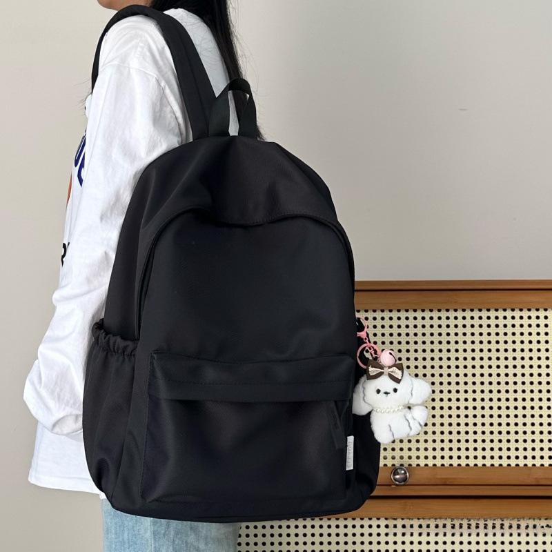 Stylish Solid Color Backpack for Junior High Girls & College Students
