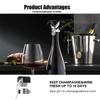 Wine Bottle Stoppers Stainless Steel Press Mode Champagne Stopper Bar Tools Simple Sealing Bottle Cap Keep Wine Fresh