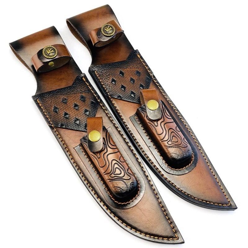 Handcrafted Leather Cutter Sheath Cutter Holder For Compacts Fixed Blade Outdoor Hand Stitched Water Resistant Design