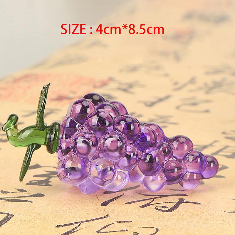 Crystal Fruit Decorations Peach Grape Persimmon Ornaments for Bedroom Living Room Office Unique Gift