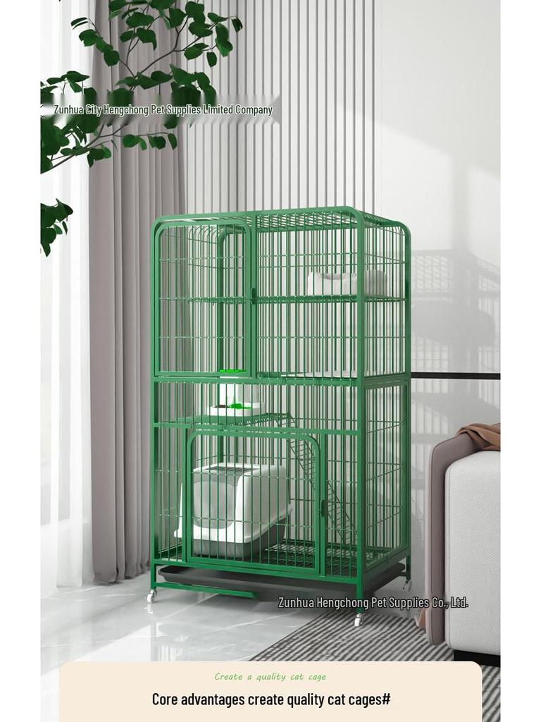 Extra-Large Multi-Layer Indoor Cat Villa with Integrated Toilet