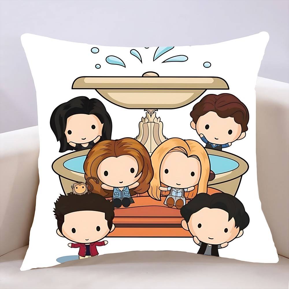 Classic Friends TV Show Pillow Case Cushion Cover Soft Cute Throw Pillow Case For Car Sofa Pillowcase Polyester With Zipper